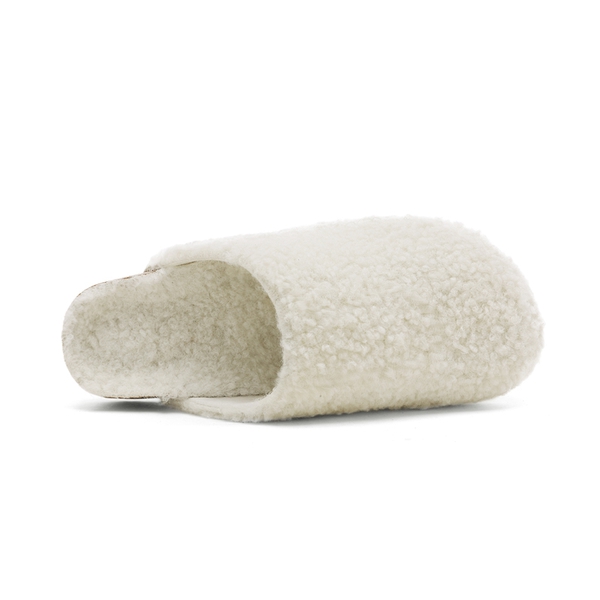 Indoor & Outdoor Cork Fuzzy Slippers - CREAMY WHITE - 4